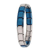 Women's Italian Charm Bracelet 9mm (0.35 in) Stainless Steel Link Bangle with Hidden Safety Clasp