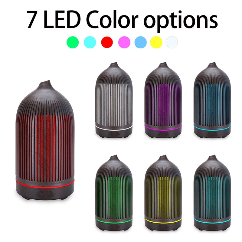 USB Essential Oil Diffuser - Mini Ultrasonic Cool Mist Humidifier with 7-Color LED Night Light for Home & Office