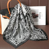 Satin-Look Square Scarf 27.6 x 27.6 in (70 x 70 cm) Cat Print Headscarf, Neck Wrap & Bandana for Women