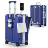 22-Inch (56 cm) Airline-Approved Carry-On Luggage – Aluminum Framed Suitcase with Front Laptop Compartment