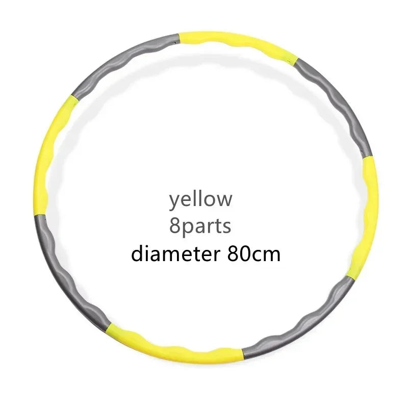 Adjustable Detachable Massage Hula Hoop – 7/8/9-Section Fitness Hoop for Waist Training & Slimming, Portable Lightweight, 26.8"/31.5"/34.6" (68/80/88 cm)