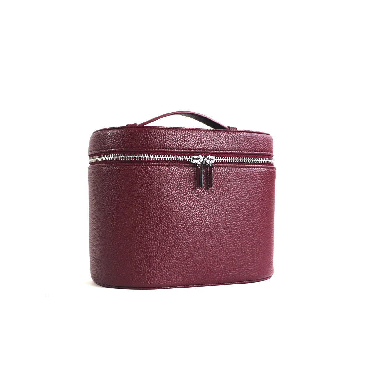 Large Capacity PU Leather Makeup Case with Internal Organizer - Personalized Travel Cosmetic Bag