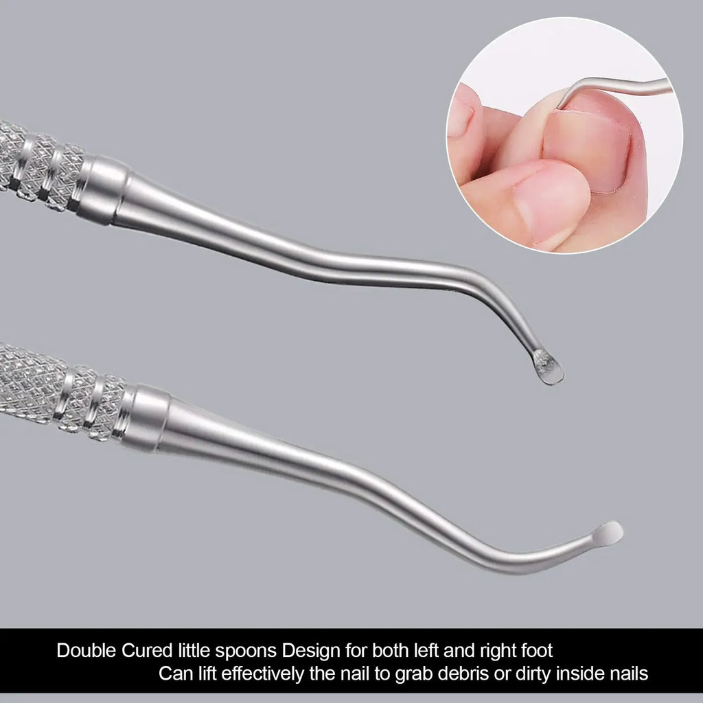 Stainless Steel Toenail Clipper Set – Ingrown & Thick Toenail Nipper Manicure Pedicure Kit