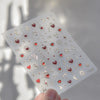 Gold Snowflake & Snowman 3D Self-Adhesive Christmas Nail Stickers with Rhinestones, 10.3 x 8 cm (4.06 x 3.15 in) Sheet