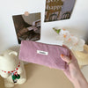 Retro Corduroy Velvet Makeup Pouch – Travel Cosmetic & Pencil Case Organizer for Women
