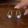 Geometric Metal Hoop Earrings for Women - Gold & Silver Tone Lightweight Everyday Jewelry