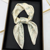 Silk-Feel Square Scarf 70 x 70 cm (27.6 x 27.6 in) Floral Satin Neckerchief – Women's Hair Band, Bandana & Wrap