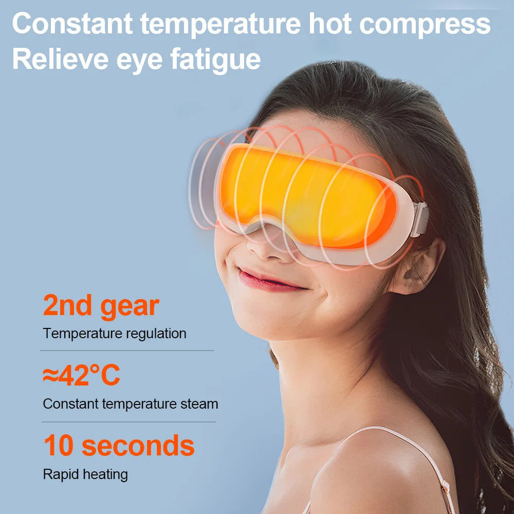 Portable Heated Steam Eye Massager with Mist - Smart Eye Care for Dry Eyes & Eye Fatigue