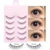 5 Pairs Manga Wispy Strip Lashes Soft Natural Long False Eyelashes for Anime Makeup