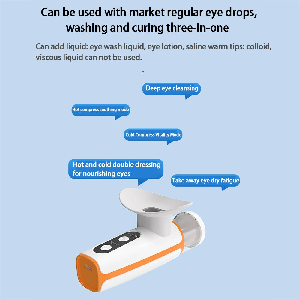 Portable Heated Nano Eye Steam Sprayer - Rechargeable Dry Eye Relief & Moisturizing Steam Therapy