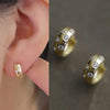 Geometric Metal Hoop Earrings for Women - Gold & Silver Tone Lightweight Everyday Jewelry