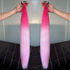 Long Straight Synthetic Ponytail Extension with Elastic Tie – Colorful Braided Hairpiece for Women