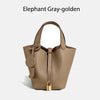MENDY Women's Genuine Cowhide Leather Bucket Bag Large – Luxury Leather Tote Handbag Shoulder & Crossbody