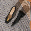 Korean-Style Women's Bow Mid-Heel Pumps - PU Leather Square Toe Block Heel (3-5 cm / 1.2-2 in)