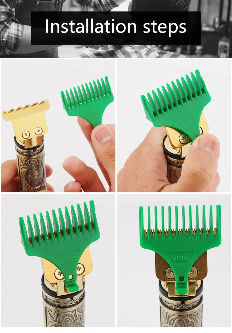 6-Pack Hair Clipper Guard Set – 1mm (0.04") 2mm (0.08") 3mm (0.12") 4mm (0.16") 6mm (0.24") 9mm (0.35") – Universal Trimmer Guide Combs for Hair Cutting & Styling