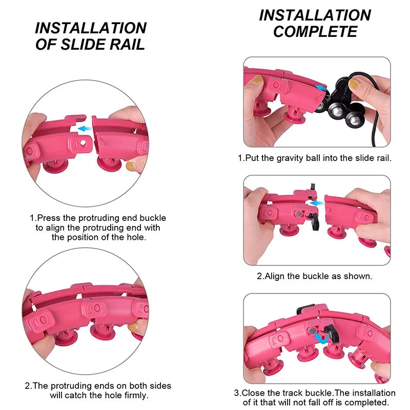 24-Section Adjustable Smart Weighted Hula Hoop – Fitness Ring for Waist Shaping & Ab Massage