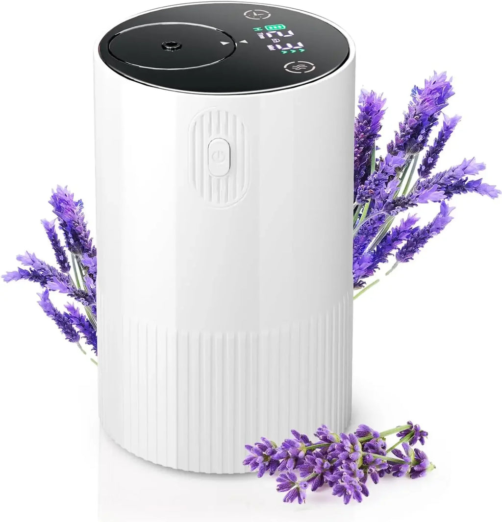 Waterless Portable Essential Oil Diffuser – Cordless USB Rechargeable, Battery-Operated for Car, Office & Home