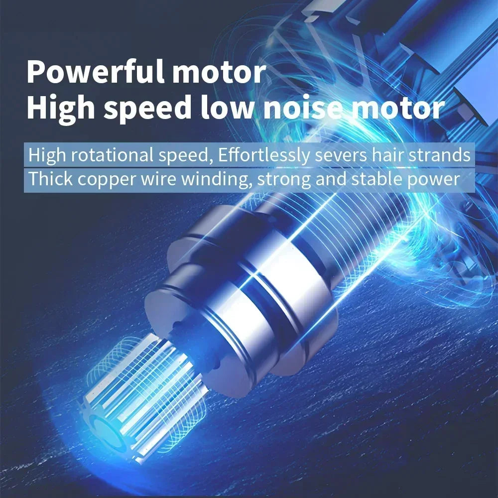 Kemei Rechargeable Cordless Hair Clipper, Professional Men's Trimmer with Limit Combs, 3-Hour Run Time