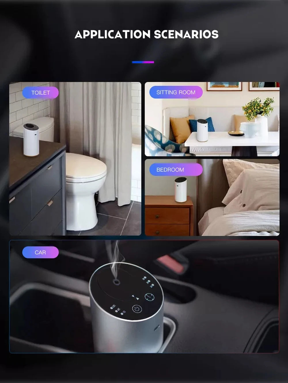 Electric Nebulizer Aroma Diffuser – Portable Scent Machine for Car & Home, Essential Oil Vaporizer