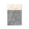 Pink Christmas Tree 5D Embossed Nail Art Stickers – Snowflake & Star Self-Adhesive Decals (4.06 x 3.15 in / 10.3 x 8 cm)