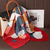 Satin-Look Square Scarf 27.6 x 27.6 in (70 x 70 cm) Cat Print Headscarf, Neck Wrap & Bandana for Women