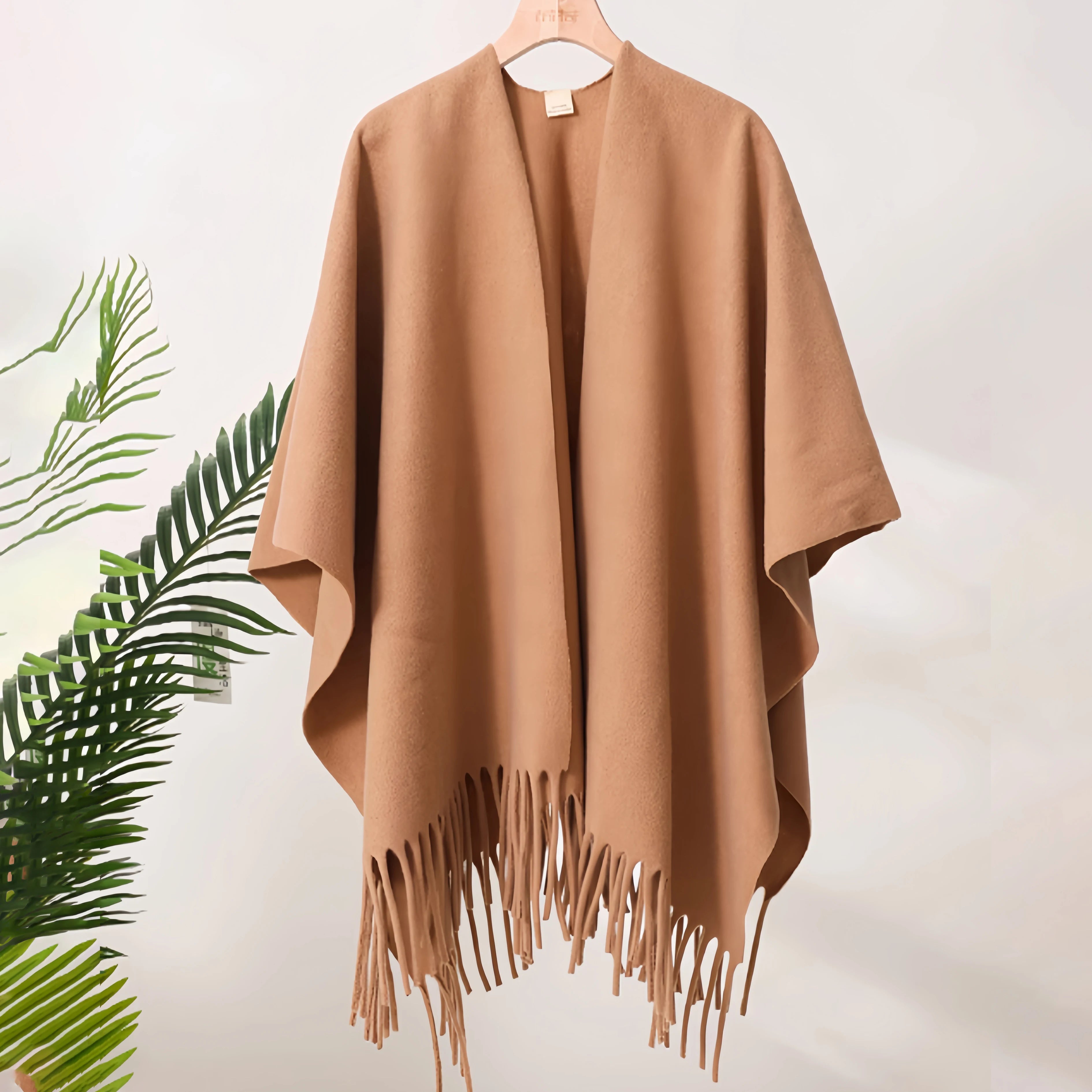 Women's Winter Poncho Shawl – Double-Sided Thick Pashmina-Style Cape, Luxury Blanket Scarf & Cloak
