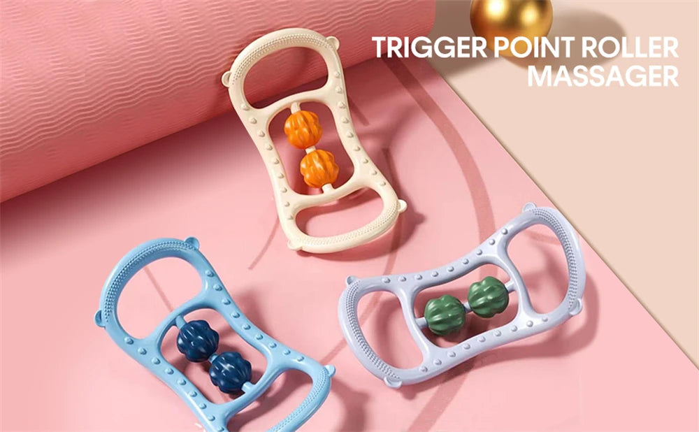 12-Wheel Manual Leg & Body Massage Roller – Full-Coverage Thigh, Calf & Arm Muscle Relief