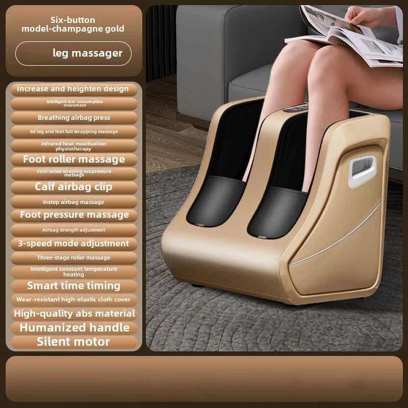 Foot & Calf Massager with Heat — Shiatsu Deep Kneading & Compression Therapy, Adjustable for Women & Men