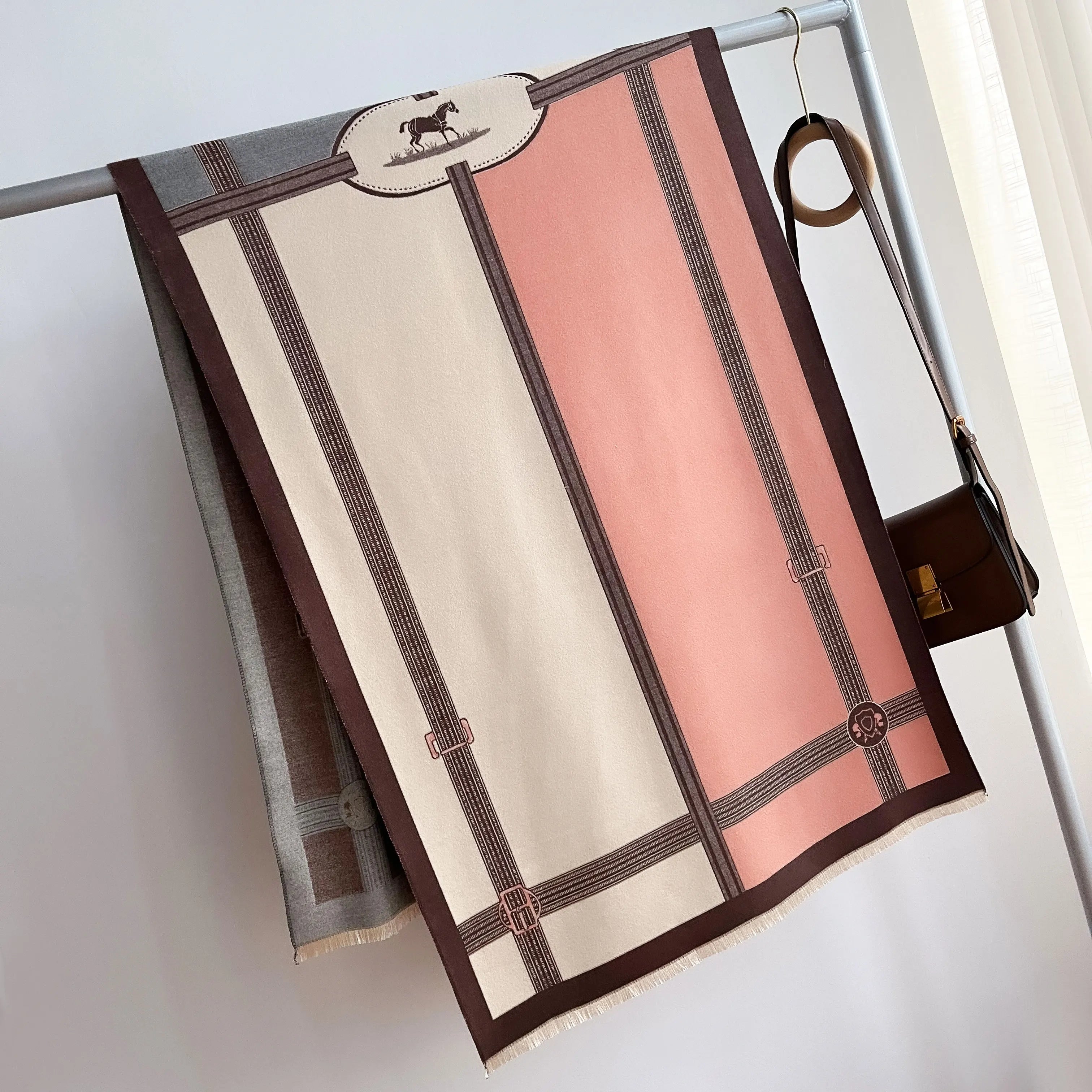 KUCLUT Luxury Thick Warm Women's Scarf Shawl Wrap Pashmina Tassel – Soft Polyester Animal Print, Long 185 x 65 cm (72.8 x 25.6 in)