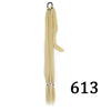 DIY Heat-Resistant Synthetic Boxing Braid Ponytail Extension - Silky Straight 160g (Black/Brown)