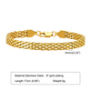 Waterproof Stainless Steel Link Chain Bracelet for Women - Gold-Plated Stackable Fashion Gift