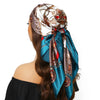 Square Satin Foulard Scarf 90 x 90 cm (35 x 35 in) Neckerchief Bandana Hijab for Women