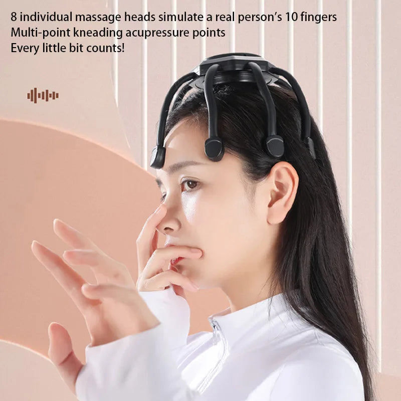 Cordless Electric Scalp Massager – Portable Head Massager Claw for Headache Relief, Deep Relaxation & Meridian Massage