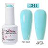 Red Semi-Permanent UV Gel Nail Polish 15ml (0.5 fl oz) Top & Base Hybrid