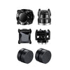 3-Pack Magnetic Clip-On Earrings for Men & Women - Round Zircon Crystal Non-Piercing Studs, Punk Hiphop Stainless Steel