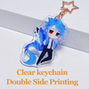 Custom Anime Acrylic Keychain Personalized Photo Cartoon Pendant Hologram Charm