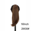 Clip-In Long Straight Ponytail Extension - 120g Synthetic High-Heat Fiber Claw Clip