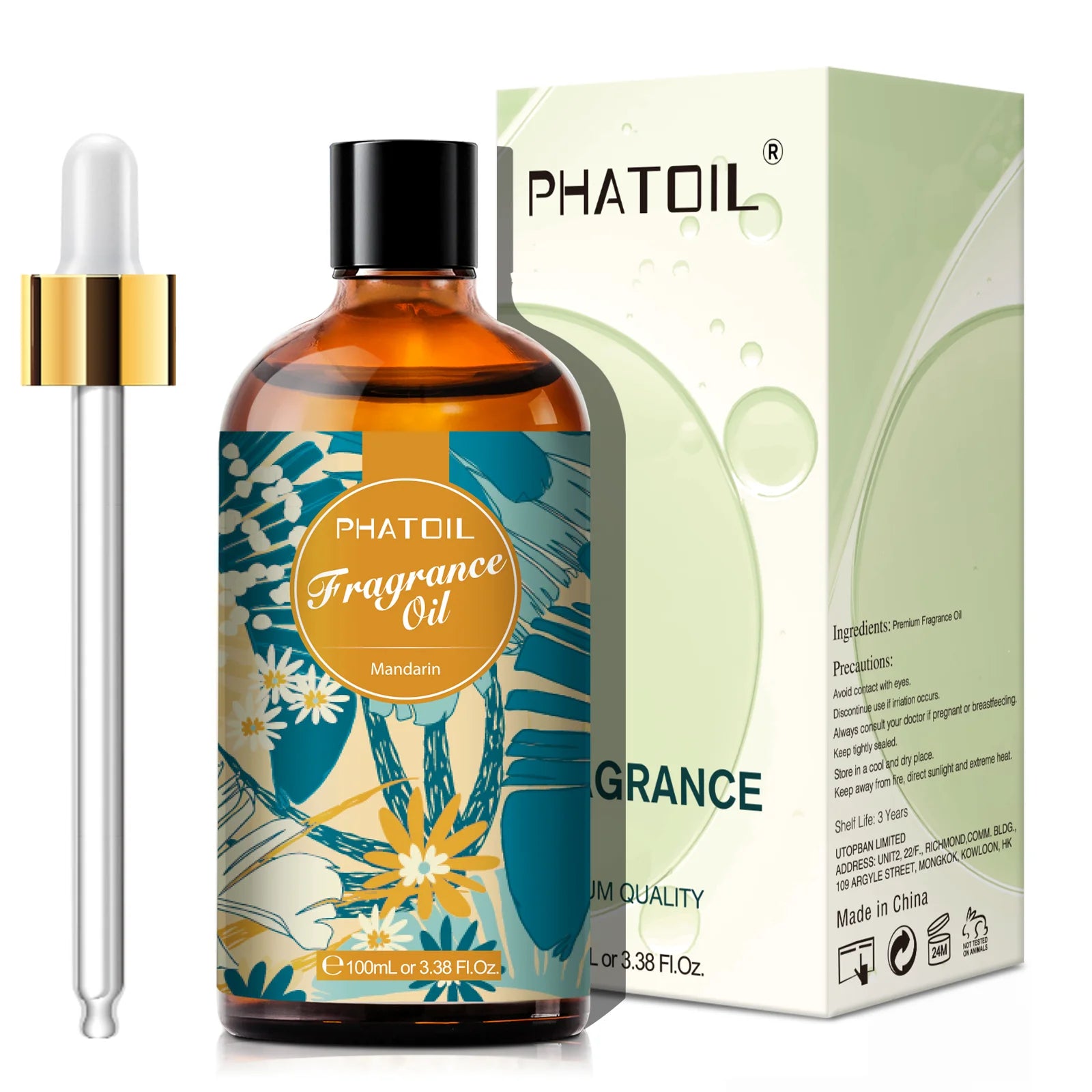PHATOIL 100ml (3.4 fl oz) White Musk Fragrance Oil – Fresh Linen, Honeysuckle & Peach Orange Blossom for Candles, Soap & Diffusers