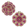 Floral Rhinestone Minaudiere Evening Clutch Rose Crystal Bridal Wedding Party Bag
