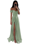 Off-the-Shoulder Lace V-Neck Backless Ball Gown — Floor-Length Bridesmaid & Prom Dress (Black, White, Burnt Orange)
