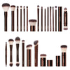 23-Piece Contoured Makeup Brush Set – Powder, Foundation, Concealer, Blush, Bronzer, Eyeshadow & Eyeliner Brushes
