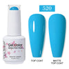Red Semi-Permanent UV Gel Nail Polish 15ml (0.5 fl oz) Top & Base Hybrid