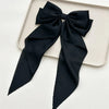 Satin Bow Hair Clips for Women & Girls – Elegant Ribbon Spring Barrette (1 or 2-Pack)