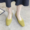 Breathable Mesh Slip-On Flats for Women, Lightweight Square Toe Loafers, Soft Sole Casual Walking Shoes