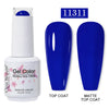 Red Semi-Permanent UV Gel Nail Polish 15ml (0.5 fl oz) Top & Base Hybrid