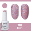 Glitter Gel Nail Polish 15ml Soak-Off UV/LED Base & Top Coat, 321 Colors