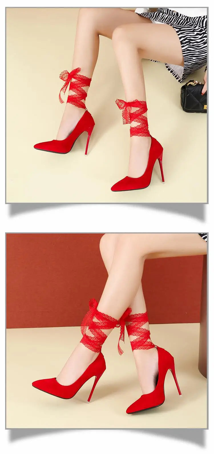 Pearl Bead Ankle-Strap Pumps Gold – Rhinestone Buckle High Heels 7cm (2.8in) & 10cm (3.9in) – Party Wedding Shoes, Plus Sizes to EU 45