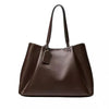 Large Ruched PU Leather Shoulder & Crossbody Bag - Bucket Tote Clutch (32 x 45 x 17 cm / 12.6 x 17.7 x 6.7 in)