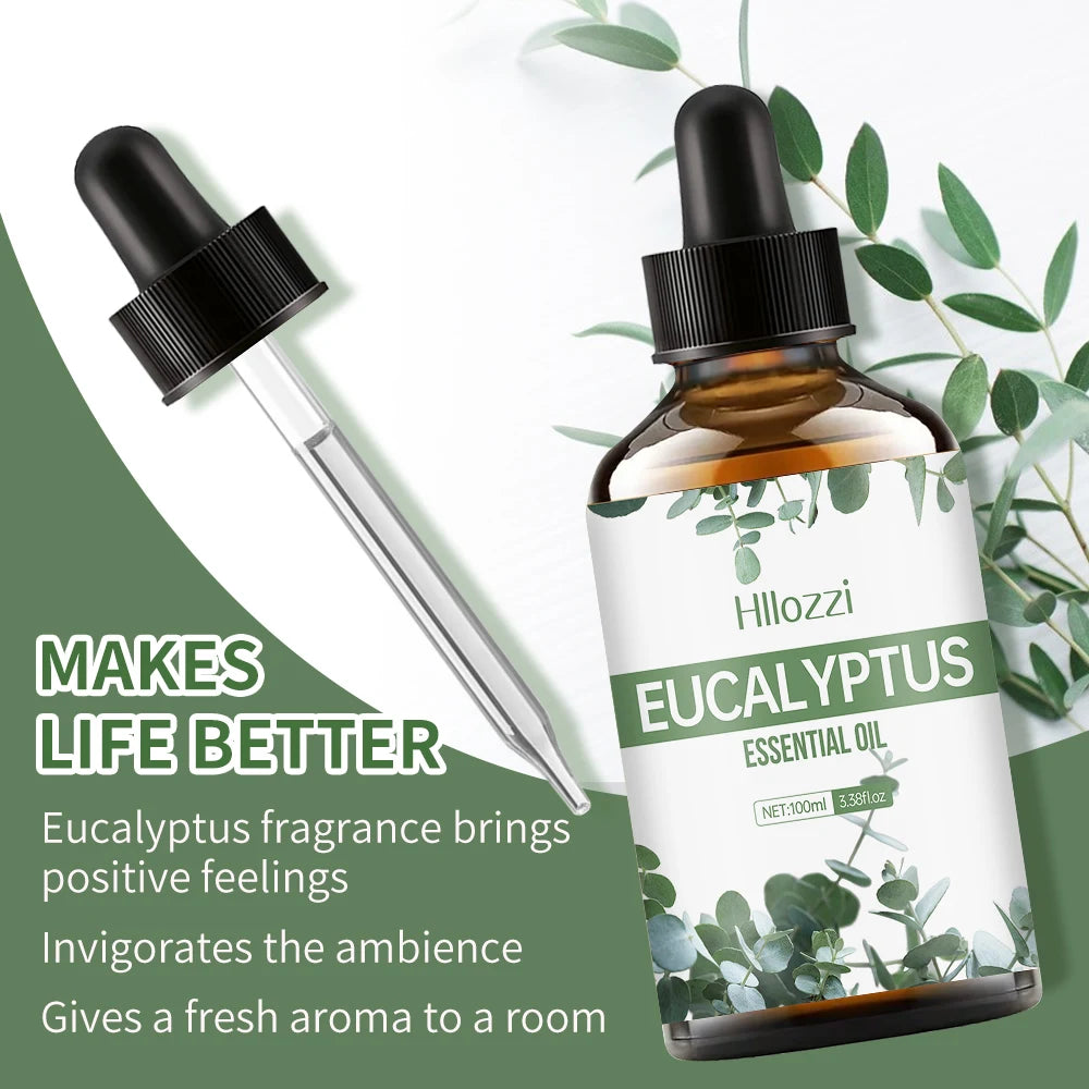 Pure Eucalyptus Essential Oil for Face & Body – Moisturizing Massage Oil | Eucalyptus Globulus