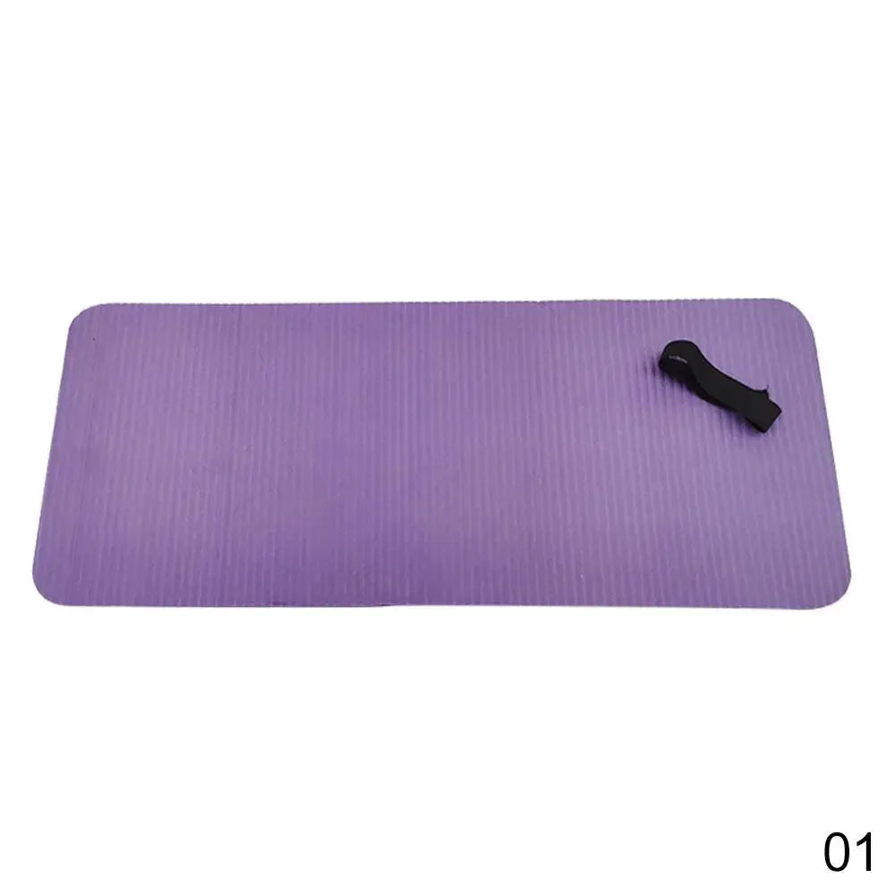 Yoga Knee Pad 15mm Thick Non-Slip Exercise Pad — Large 23.6×9.8 in (60×25×1.5 cm) & Small 11.4×7.5 in (29×19×1.5 cm) for Pilates, Gym & Meditation